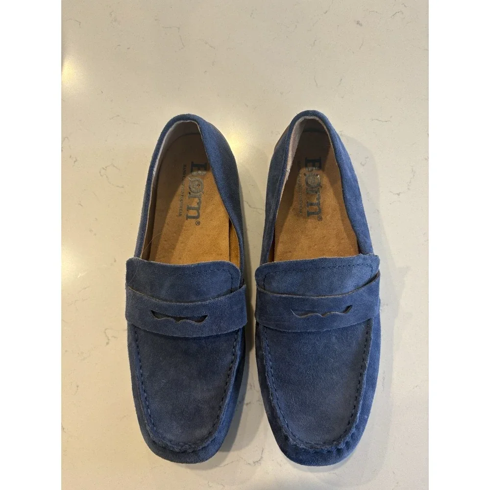 Women's Born Navy Suede Loafers Size 7.5